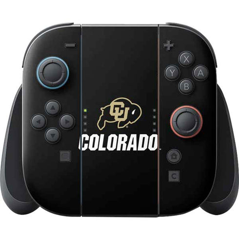 University of Colorado CU Logo on Black Nintendo Switch 2 (2025) Joy-Con Controller Skin