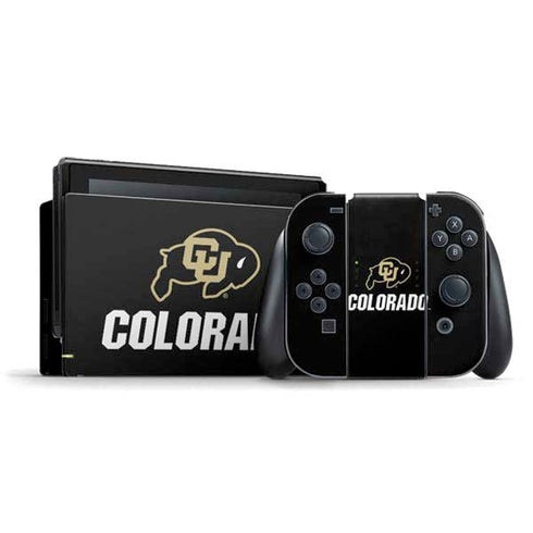 University of Colorado CU Logo on Black Nintendo Skins