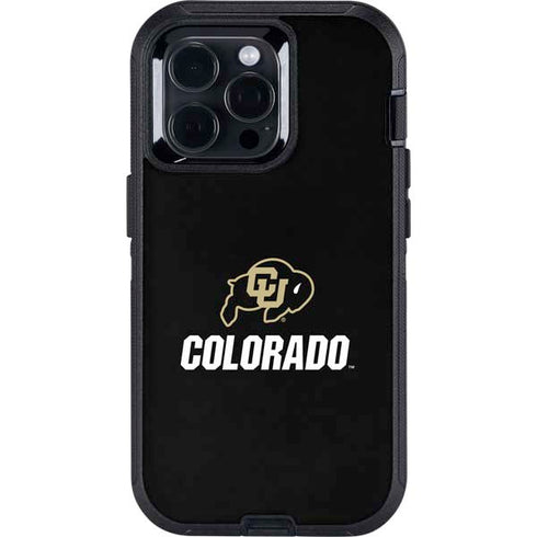 University of Colorado CU Logo on Black Otterbox Defender iPhone Skin