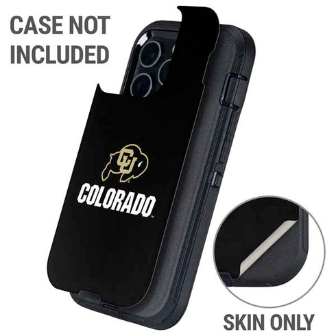 University of Colorado CU Logo on Black Otterbox Defender iPhone Skin