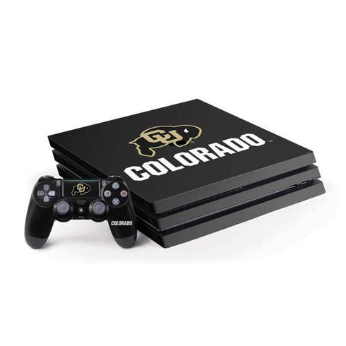 University of Colorado CU Logo on Black PlayStation PS4 Skins