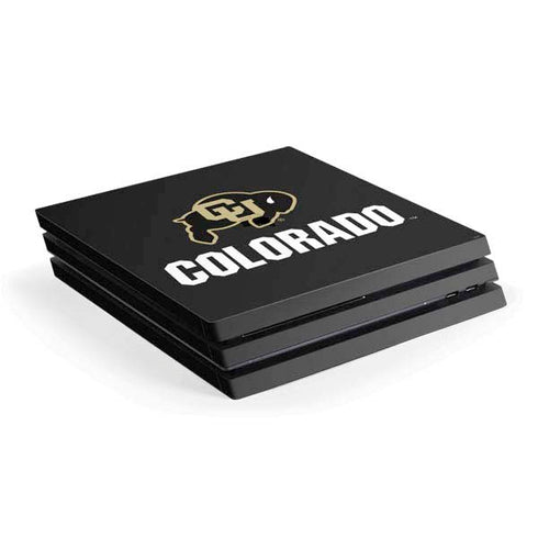 University of Colorado CU Logo on Black PlayStation PS4 Skins