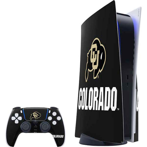 University of Colorado CU Logo on Black PS5 Bundle Skin