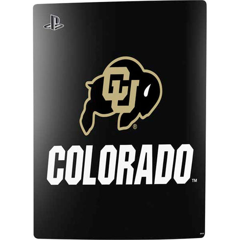University of Colorado CU Logo on Black PS5 Console Skin