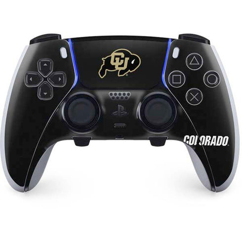 University of Colorado CU Logo on Black PS5 DualSense Edge Pro Controller Skin