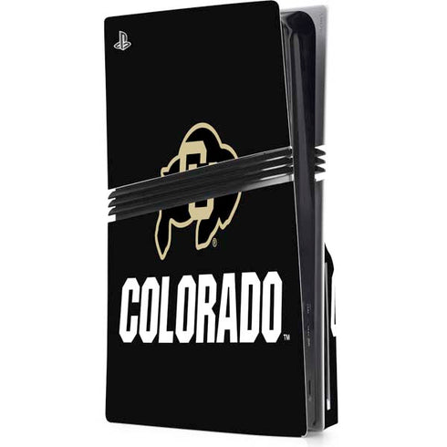 University of Colorado CU Logo on Black PlayStation PS5 Skins