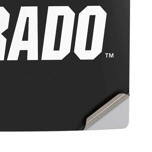 University of Colorado CU Logo on Black PS5 Pro Disk Console Skin