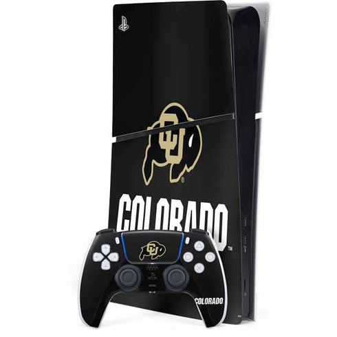 University of Colorado CU Logo on Black PlayStation PS5 Skins