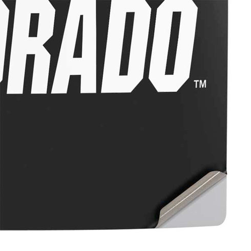 University of Colorado CU Logo on Black PS5 Slim Digital Edition Console Skin