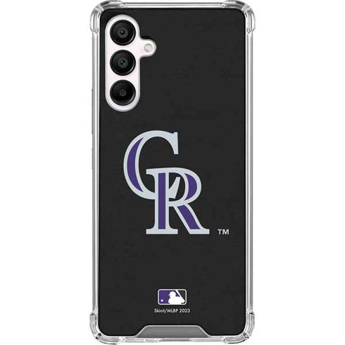 MLB Colorado Rockies - Solid Distressed Galaxy A16 5G Clear Case