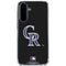 MLB Colorado Rockies - Solid Distressed Galaxy A36 5G Clear Case