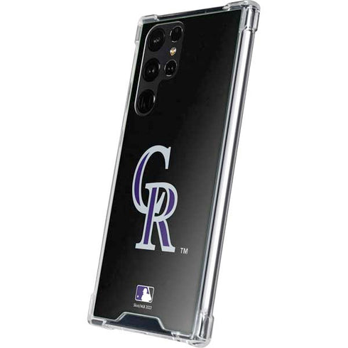 MLB Colorado Rockies - Solid Distressed Galaxy S23 Ultra Clear Case