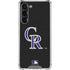 MLB Colorado Rockies - Solid Distressed Galaxy S24 FE Clear Case