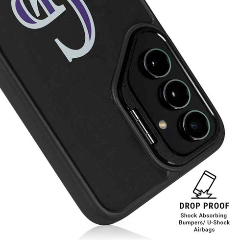 MLB Colorado Rockies - Solid Distressed Galaxy S24 FE Kickstand Case
