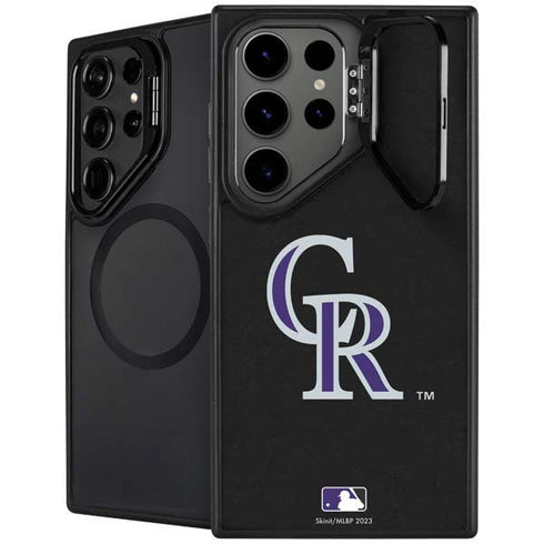 MLB Colorado Rockies - Solid Distressed Galaxy S25 Ultra Kickstand Case