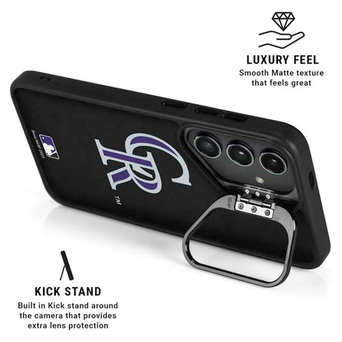 MLB Colorado Rockies - Solid Distressed Galaxy S24 Ultra Kickstand Case