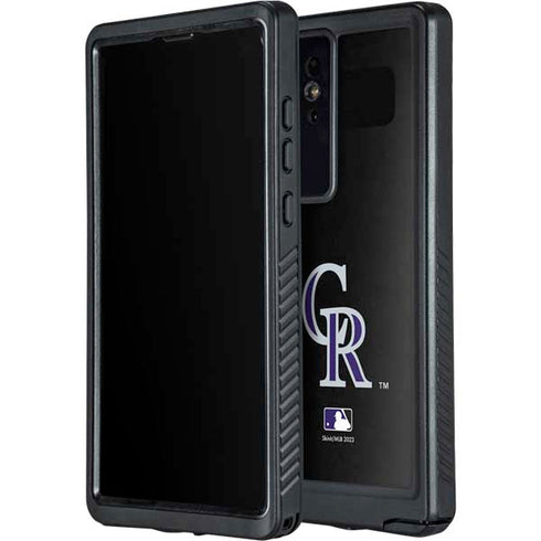 MLB Colorado Rockies - Solid Distressed Galaxy S24 Ultra Waterproof Case