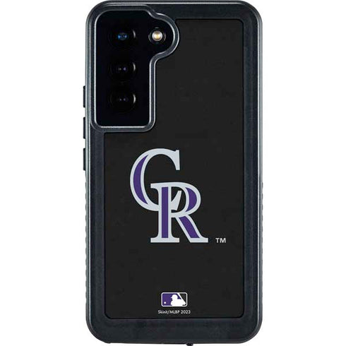 MLB Colorado Rockies - Solid Distressed Galaxy S24 Waterproof Case