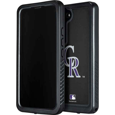 MLB Colorado Rockies - Solid Distressed Galaxy S24 Waterproof Case