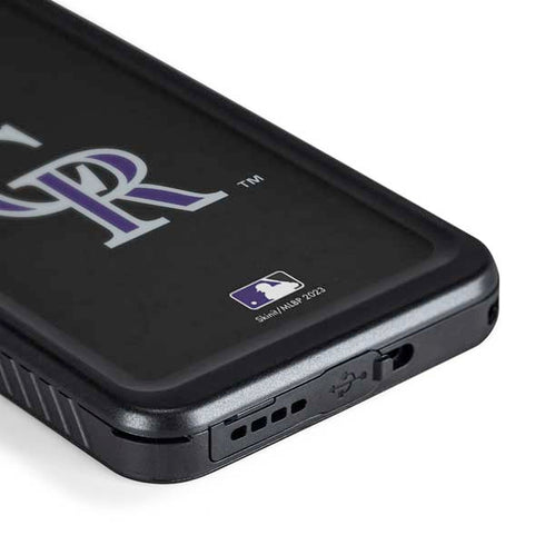 MLB Colorado Rockies - Solid Distressed Galaxy S24 Waterproof Case