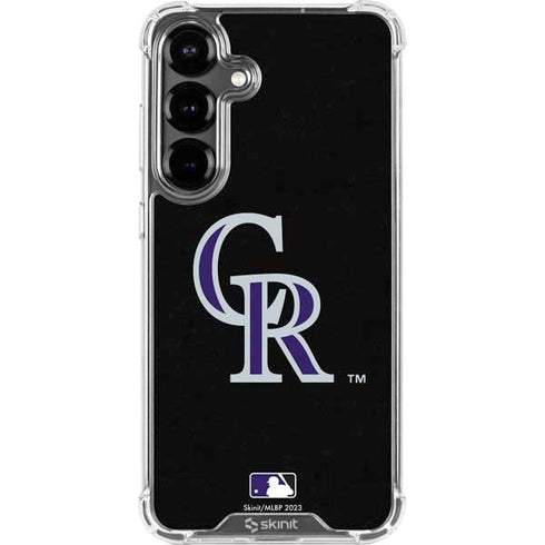 MLB Colorado Rockies - Solid Distressed Galaxy S26 Clear Case