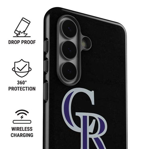 MLB Colorado Rockies - Solid Distressed Galaxy S26 Impact Case