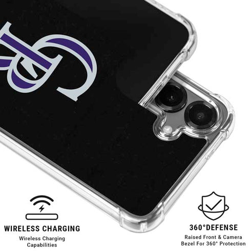 MLB Colorado Rockies - Solid Distressed Galaxy S26 Plus Clear Case