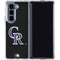 MLB Colorado Rockies - Solid Distressed Galaxy Z Fold5 5G Clear Case