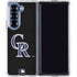 MLB Colorado Rockies - Solid Distressed Galaxy Z Fold6 Clear Case