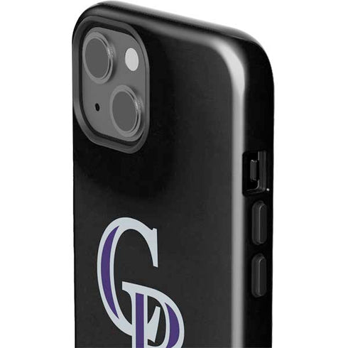 MLB Colorado Rockies - Solid Distressed iPhone 15 Impact Case