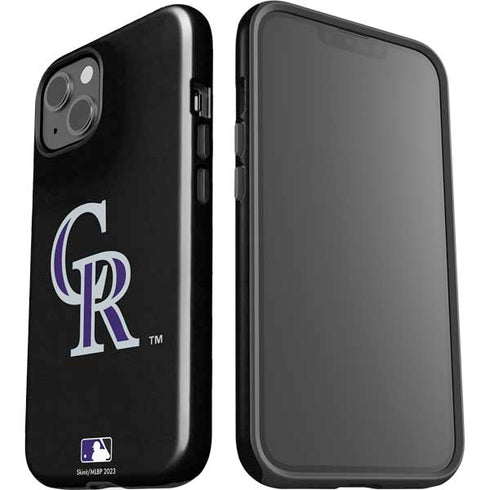 MLB Colorado Rockies - Solid Distressed iPhone 15 Impact Case