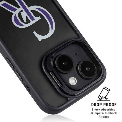 MLB Colorado Rockies - Solid Distressed iPhone 15 Plus Kickstand Case