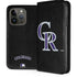 MLB Colorado Rockies - Solid Distressed iPhone 15 Pro Folio Case