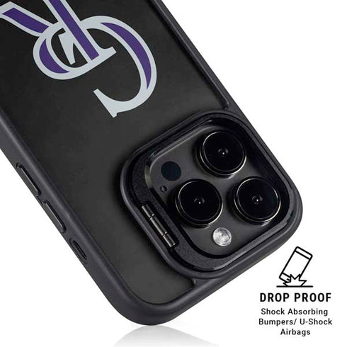 MLB Colorado Rockies - Solid Distressed iPhone 15 Pro Kickstand Case