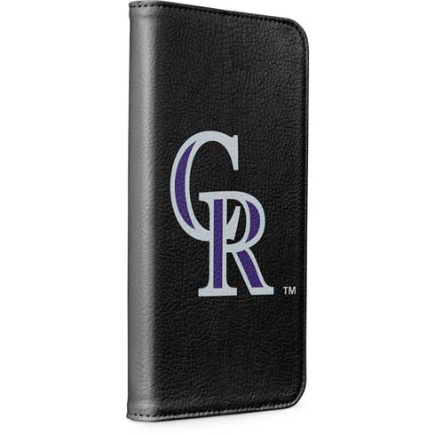 MLB Colorado Rockies - Solid Distressed iPhone 15 Pro Max Folio Case