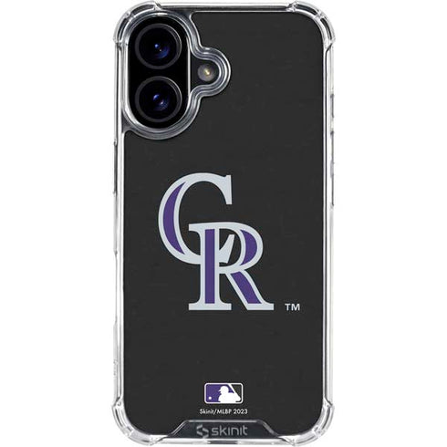 MLB Colorado Rockies - Solid Distressed iPhone 16 Clear Case