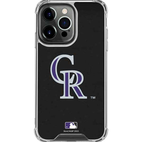 MLB Colorado Rockies - Solid Distressed iPhone 16 Pro Max Clear Case