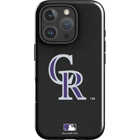 MLB Colorado Rockies - Solid Distressed iPhone 16 Pro Max Impact Case