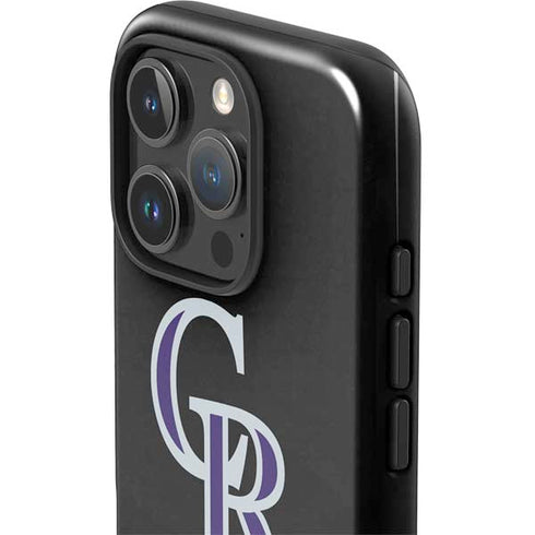 MLB Colorado Rockies - Solid Distressed iPhone 16 Pro Max Impact Case
