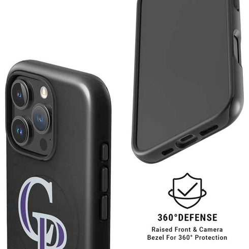 MLB Colorado Rockies - Solid Distressed iPhone 16 Pro Max Magsafe Impact Case