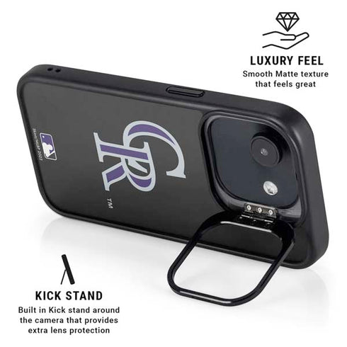 MLB Colorado Rockies - Solid Distressed iPhone 16e Kickstand Case