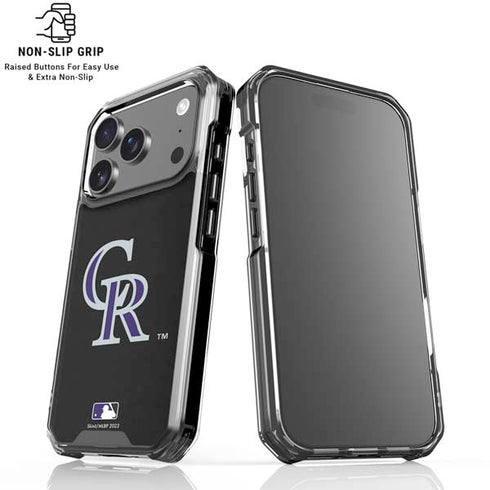 MLB Colorado Rockies - Solid Distressed iPhone 18 Pro Clear Case