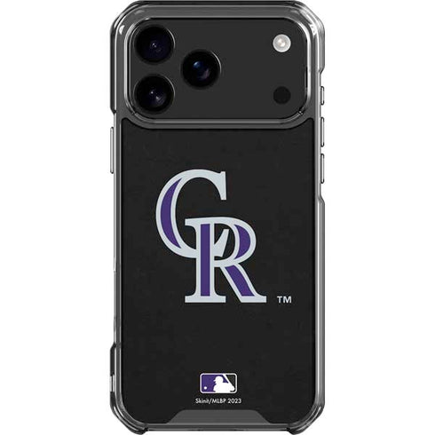 MLB Colorado Rockies - Solid Distressed iPhone 18 Pro Max Clear Case
