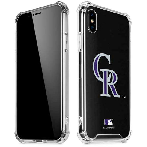 MLB Colorado Rockies - Solid Distressed iPhone X/XS Clear Case