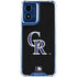 MLB Colorado Rockies - Solid Distressed Moto G 5G (2024) Clear Case