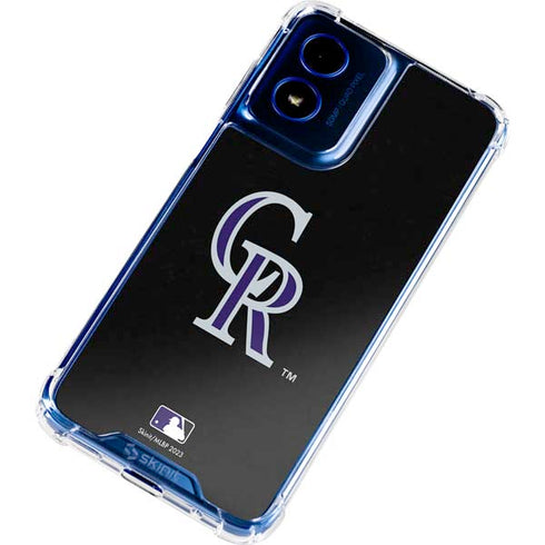 MLB Colorado Rockies - Solid Distressed Moto G 5G (2024) Clear Case