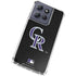 MLB Colorado Rockies - Solid Distressed Moto G Play 5G (2025) Clear Case