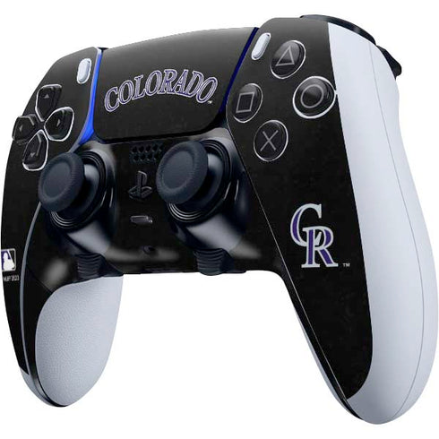 MLB Colorado Rockies - Solid Distressed PS5 DualSense Edge Pro Controller Skin
