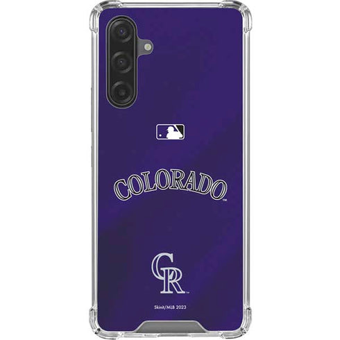 MLB Colorado Rockies Alternate/Away Jersey Galaxy A17 Clear Case