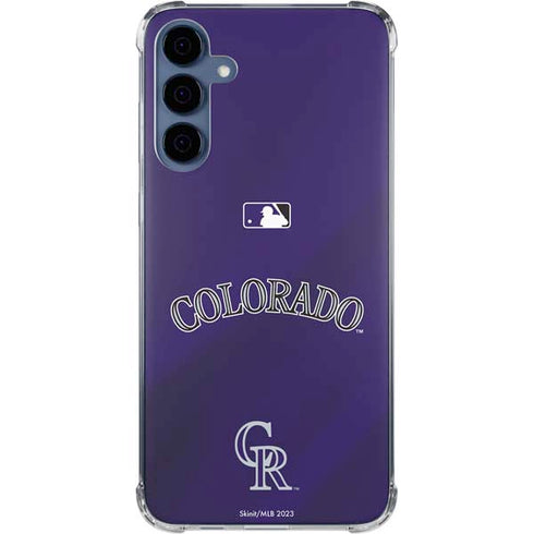MLB Colorado Rockies Alternate/Away Jersey Galaxy A55 5G Clear Case